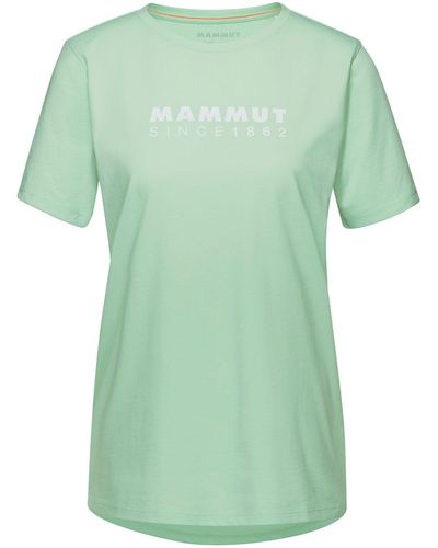 Mammut T-Shirt Core Women Logo mit Brustprint - Grün