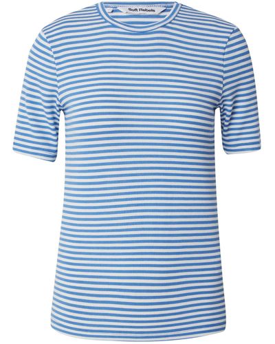 SOFT REBELS T-Shirt Fenja (1-tlg) Plain/ohne Details - Blau