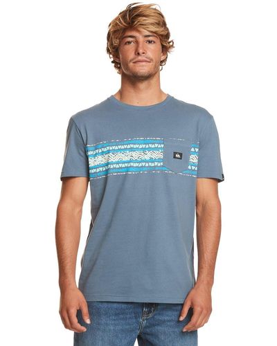 Quiksilver T-Shirt Mesa Stripe - Blau