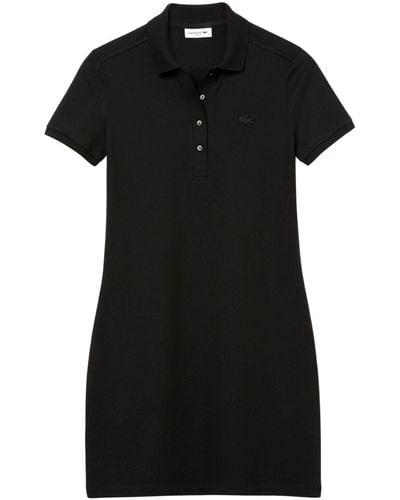 Lacoste Polokleid Slim Fit Polo-Kleid aus (1-tlg) - Schwarz