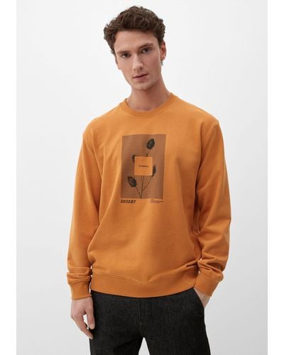 S.oliver Sweatshirt mit Frontprint - Orange