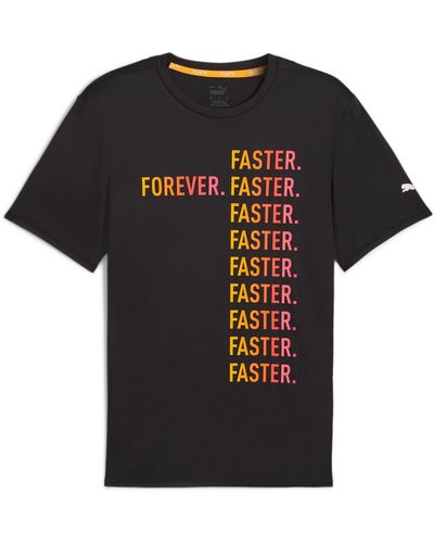 PUMA Laufshirt RUN FAV "Forever. Faster." T-Shirt - Schwarz