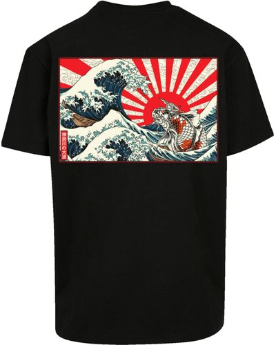 F4NT4STIC T-Shirt Kanagawa Welle Print in Blau für Herren | Lyst DE