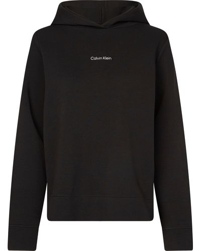 Calvin Klein Curve Curve Kapuzensweatshirt INCLUSIVE MICRO ESS HOODIE mit Calvin-Klein Logo in Kontrastfarbe - Schwarz