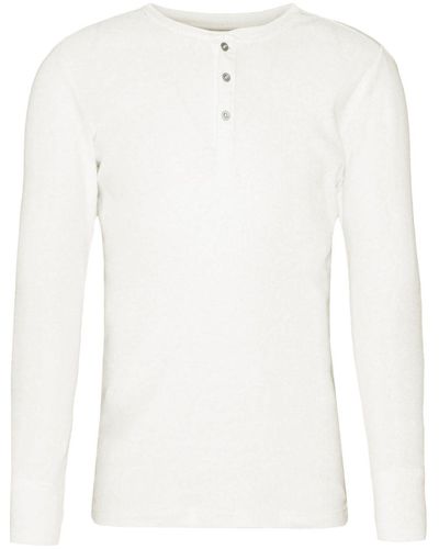 Levi's Levi's® Langarmshirt Long Sleeve Henley mit Knopfleiste - Weiß