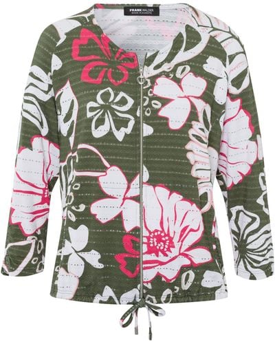 FRANK WALDER Jackenblazer mit Blüten-Print - Grau