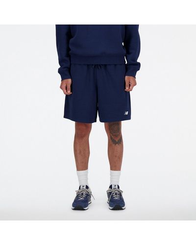 New Balance Shorts Sport Essentials French Terry Short 7 NNY - Blau