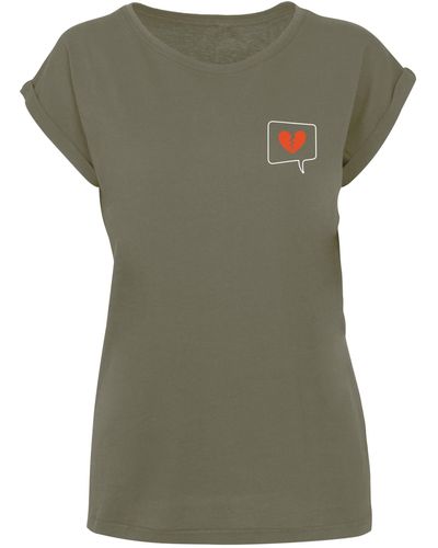 DE Extended in Unfollow Shoulder (1-tlg) T-Shirt Tee Ladies Merchcode | X Lyst Grau