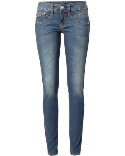 Herrlicher 7/8-Jeans Gila (1-tlg) Plain/ohne Details - Blau