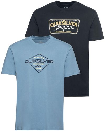Quiksilver T-Shirt (Packung, 2-tlg., 2er-Pack) - Blau