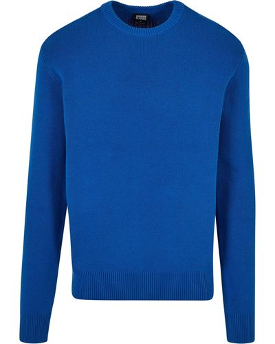 Urban Classics Strickpullover Heavy Oversized Sweater (1-tlg) - Blau