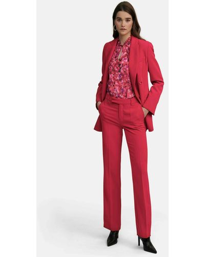Laura Biagiotti Roma Jackenblazer Long blazer with mother-of-pearl buttons - Rot