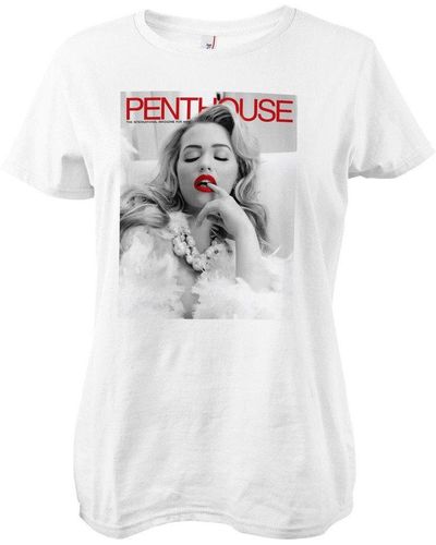 Penthouse T-Shirt October 2016 Cover Girly Tee - Weiß