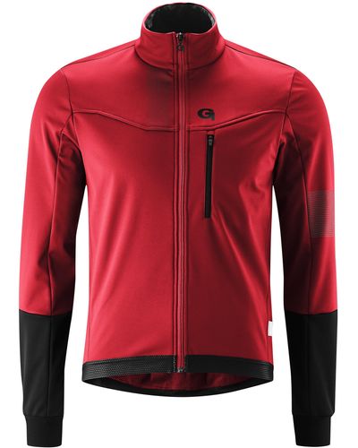 Gonso Fahrradjacke Valaff Softshell-Jacke, Windjacke atmungsaktiv und wasserabweisend - Rot