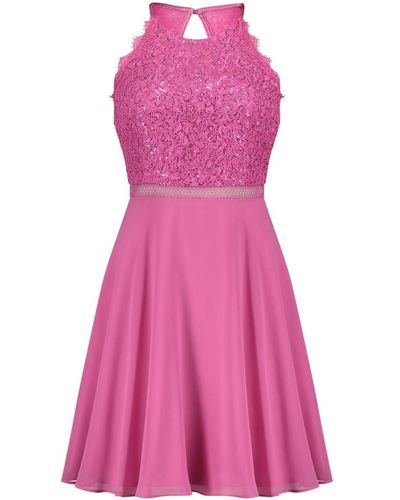 VM VERA MONT Sommerkleid Kleid Kurz ohne Arm - Pink