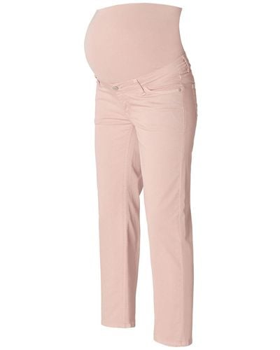 Esprit Maternity Umstandsjeans Gerade geschnittene Hose mit Überbauchbund - Pink