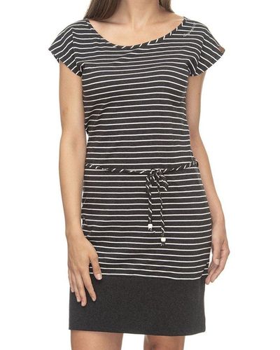 Ragwear Sommerkleid Soho Stripes Dress Black White M - Schwarz