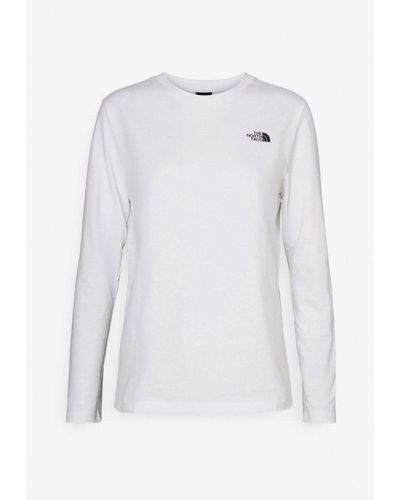 The North Face Langarmshirt W L/S SIMPLE DOME TEE TNF WHITE - Weiß
