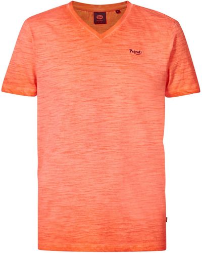 Petrol Industries - kurzarm - T-Shirt mit Logo Bellows Field - Orange