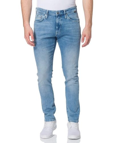Mavi Fit-Jeans James Bleach Skinny Comfort Mittelschwere Denimqualität mit geringem Stretchanteil - Blau