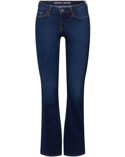 Esprit Bootcut-Jeans mit niedrigem Bund - Blau