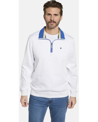 Babista Sweatshirt MODAVEST mit auffällig farbigen Kragen - Weiß