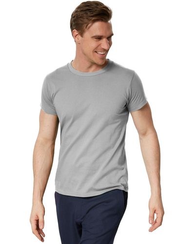 dressforfun T-Shirt Männer Rundhals - Grau