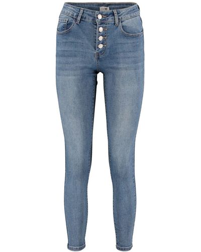 Hailys Slim-- Jeans High Waist Skinny Fit Denim Pants 6897 in Blau
