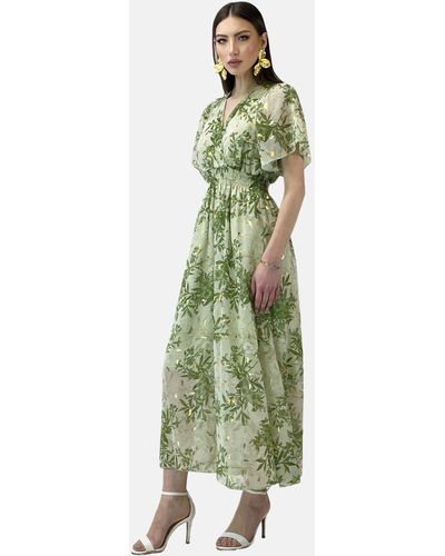 Elara Sommerkleid Sommerblumenkleid (1-tlg) - Grün