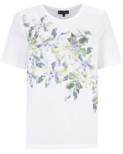 Hajo T- Shirt 1/2 Arm mit platziertem Motivprint - Weiß