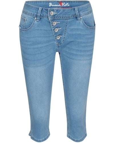 Buena Vista Stretch-Jeans MALIBU CAPRI charming blue 2304 B5232 102.8565 - Blau