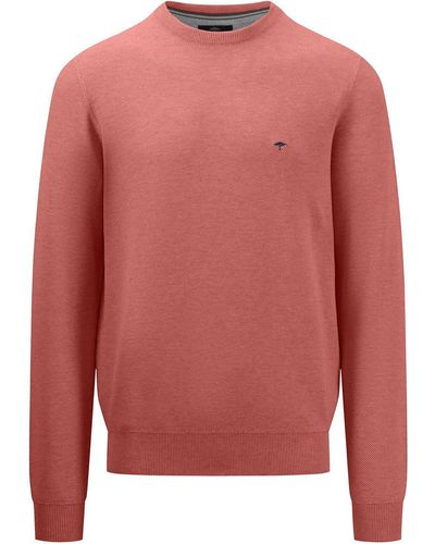 Fynch-Hatton Strickpullover Pullover aus Strukturstrick - Pink