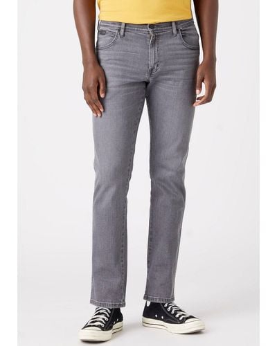 Wrangler Fit-Jeans Texas Slim in leicht gewaschener Optik - Grau