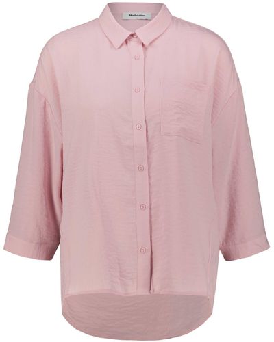 Modström Klassische Bluse ALEXIS SHIRT (1-tlg) - Pink