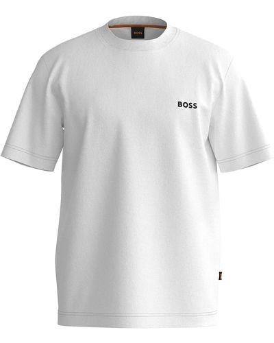 BOSS T-Shirt Te_Coral (1-tlg) - Weiß