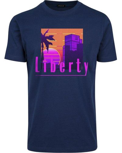 Mister Tee Mister T-Shirt Liberty Sunset Tee - Blau