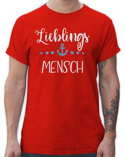 Shirtracer T-Shirt Lieblingsmensch - Rot