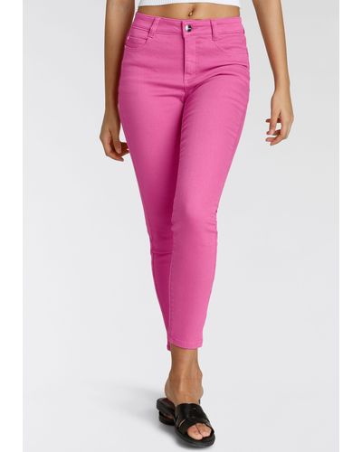 Tamaris 5-Pocket-Jeans im Coloured-Denim-Look - Pink