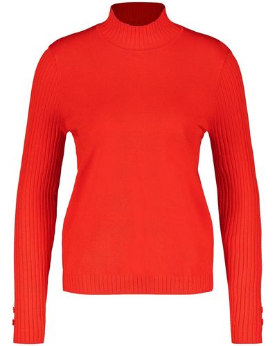 Gerry Weber Sweatshirt Pullover mit Turtleneck - Rot
