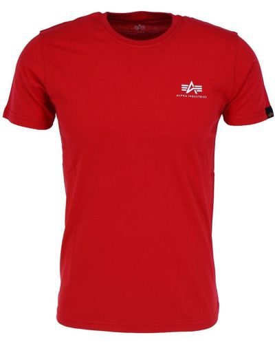 Alpha Industries Shirt Backprint T (1-tlg) - Rot