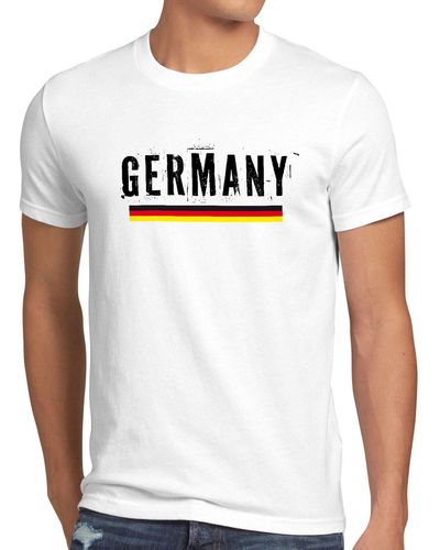 style3 Print- Germany Deutschland T-Shirt EM 2024 Fussball Sport - Weiß