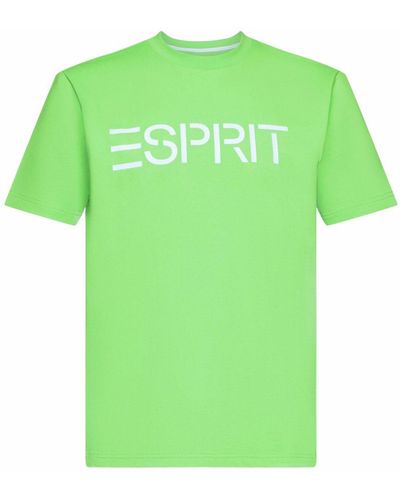 Esprit Logo-T-Shirt mit Rundhalsausschnitt (1-tlg) - Grün