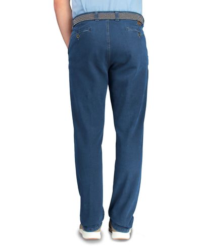 Club of Comfort Regular-fit- High Stretch Denim-Jeans schwarz Garvey Flat-Front - Blau