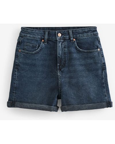 Next Jeansshorts Mom-Shorts aus Comfort-Stretch-Denim (1-tlg) - Blau
