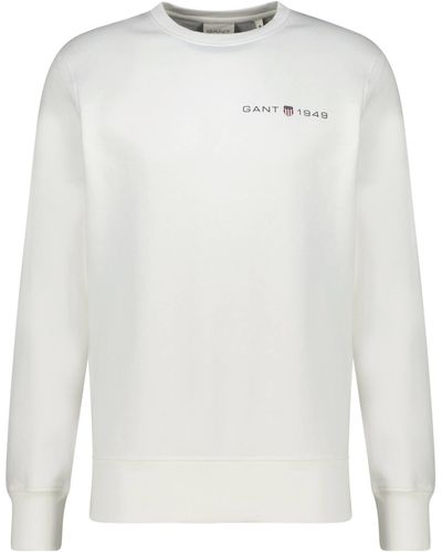 GANT Sweatshirt PRINTED GRAPHIC C-NECK SWEAT (1-tlg) - Weiß