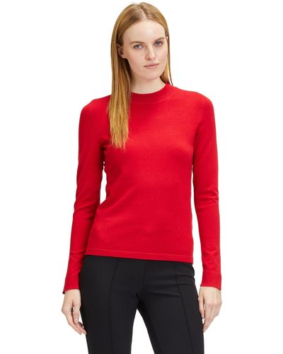 Betty Barclay Strickpullover tailliert (1-tlg) Strick - Rot