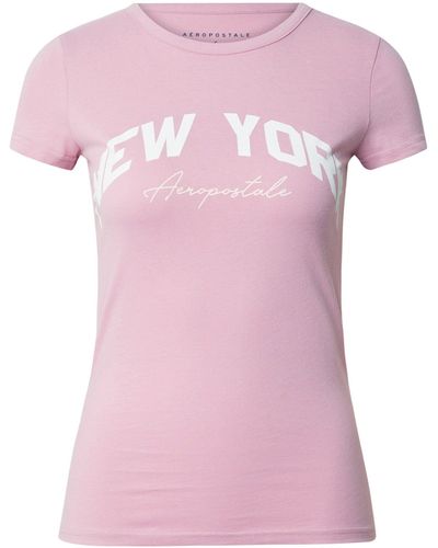 Aéropostale T-Shirt NEW YORK (1-tlg) Plain/ohne Details - Pink