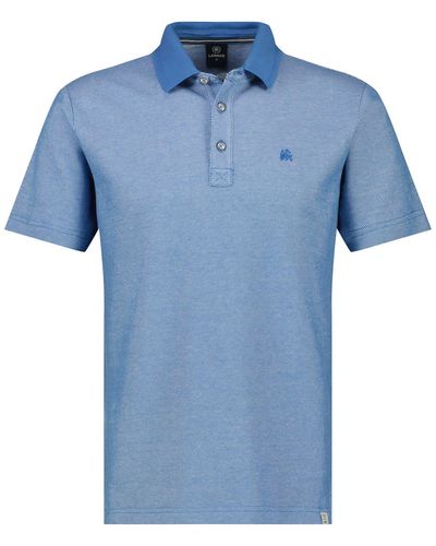 Lerros Poloshirt mit Logo-Stickerei - Blau