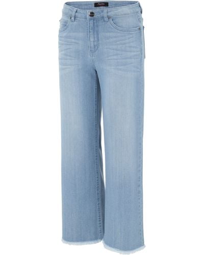Aniston CASUAL 7/8-Jeans mit leicht ausgefranstem Beinabschluss - Blau
