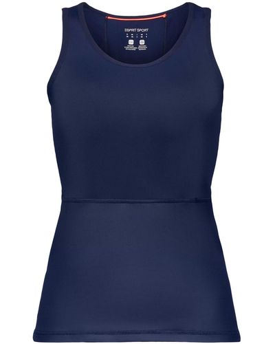 Esprit Sports Active-T-Shirt aus Materialmix (1-tlg) - Blau